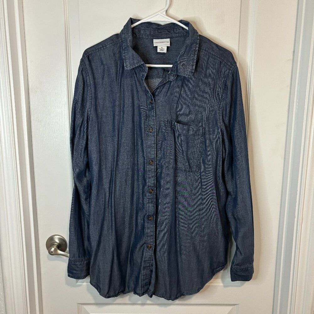Liz Claiborne Blue Button Down Shirt